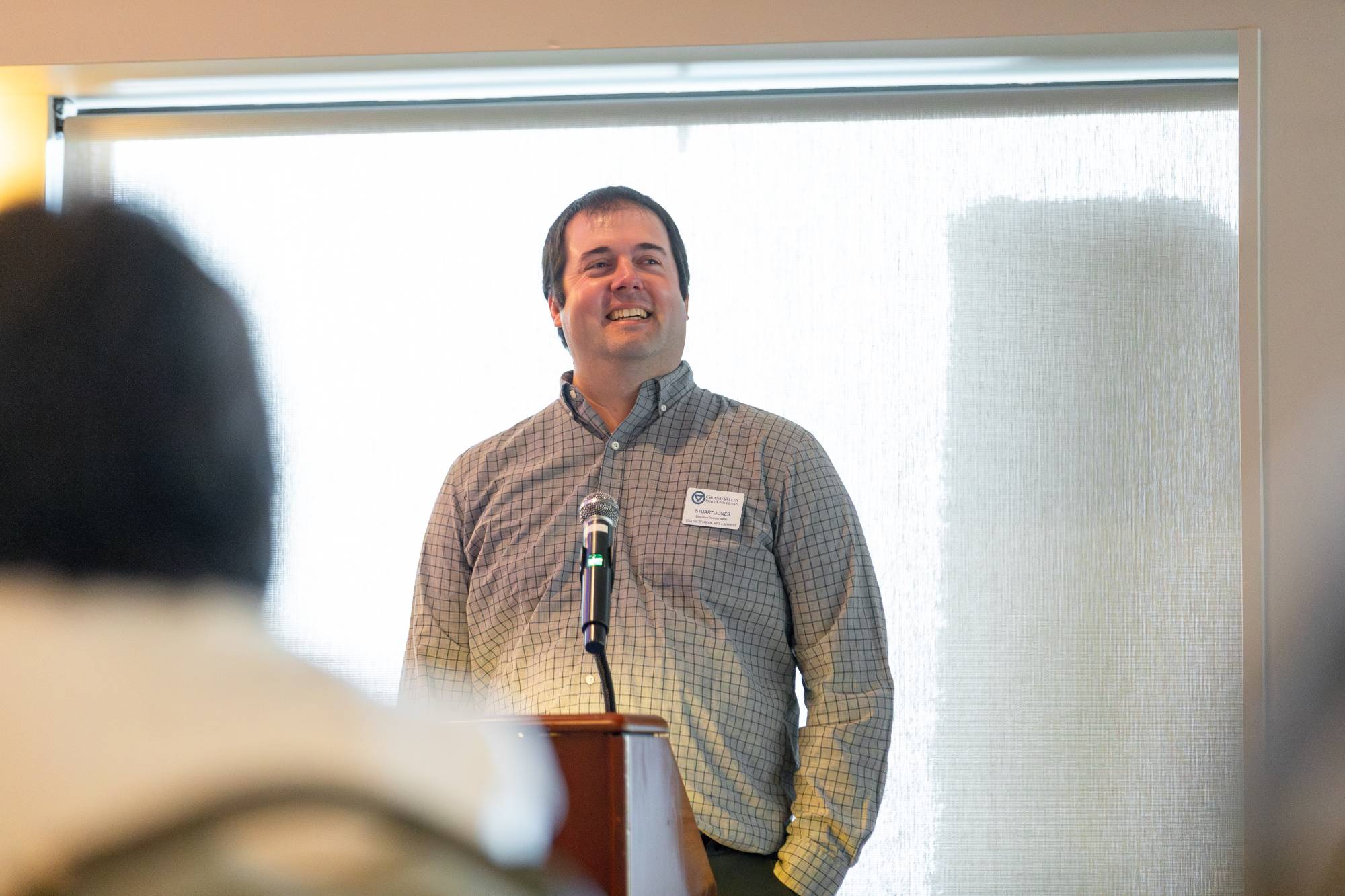 Stuart Jones, new AWRI executive director, speaking at welcome reception